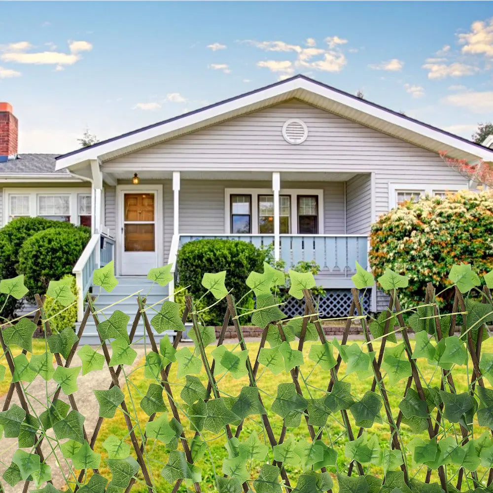 6-Pack Artificial Ivy Expanding Trellis Privacy Fence 40cm