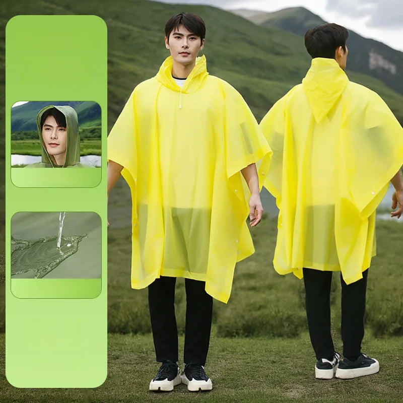 3-in-1 Waterproof Rain Poncho – Cape, Ground Mat & Tarp