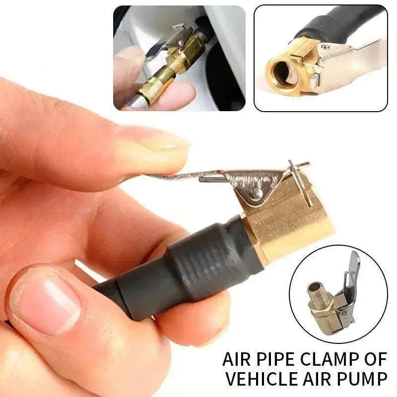 8mm Tire Air Chuck Inflator Valve Clip Clamp Connector Adapter
