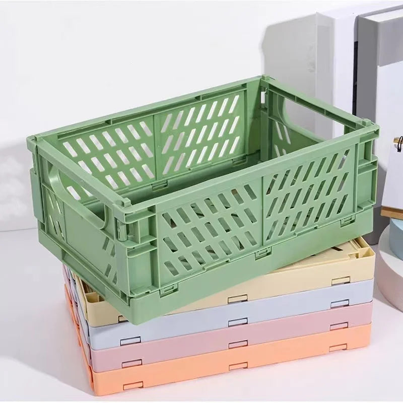 Foldable Storage Basket – Desktop, Kitchen & Home Organizer