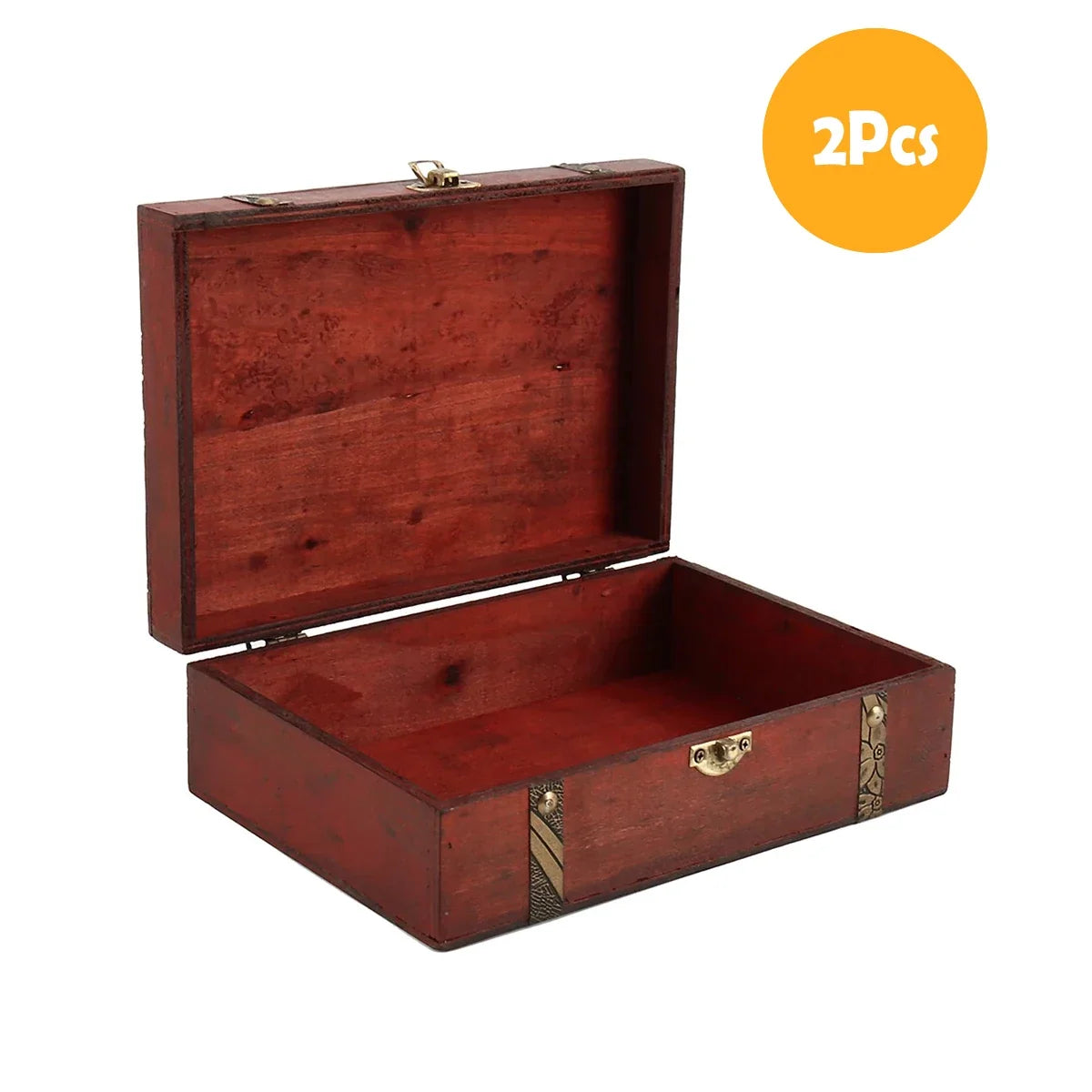 Vintage Wooden Jewelry Box – Pirate Treasure Organizer