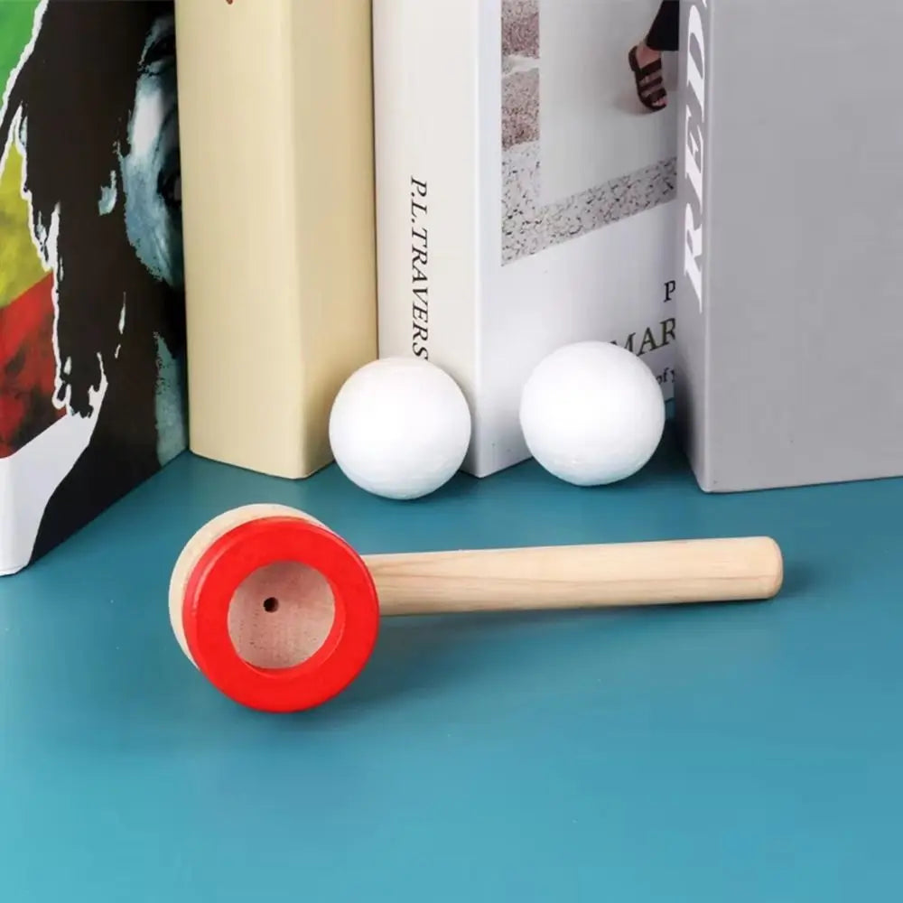 Wooden Hanging Ball Blower – Kids' Breathing STEM Toy