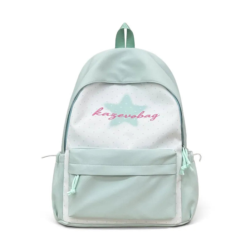 Korean Polka Dot School Backpack for Teen Girls | 20–35L