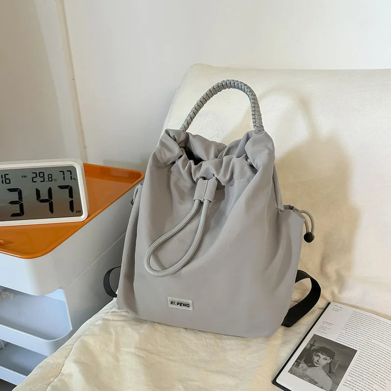 Nixie Large Canvas Drawstring Backpack – Women's Travel Tote