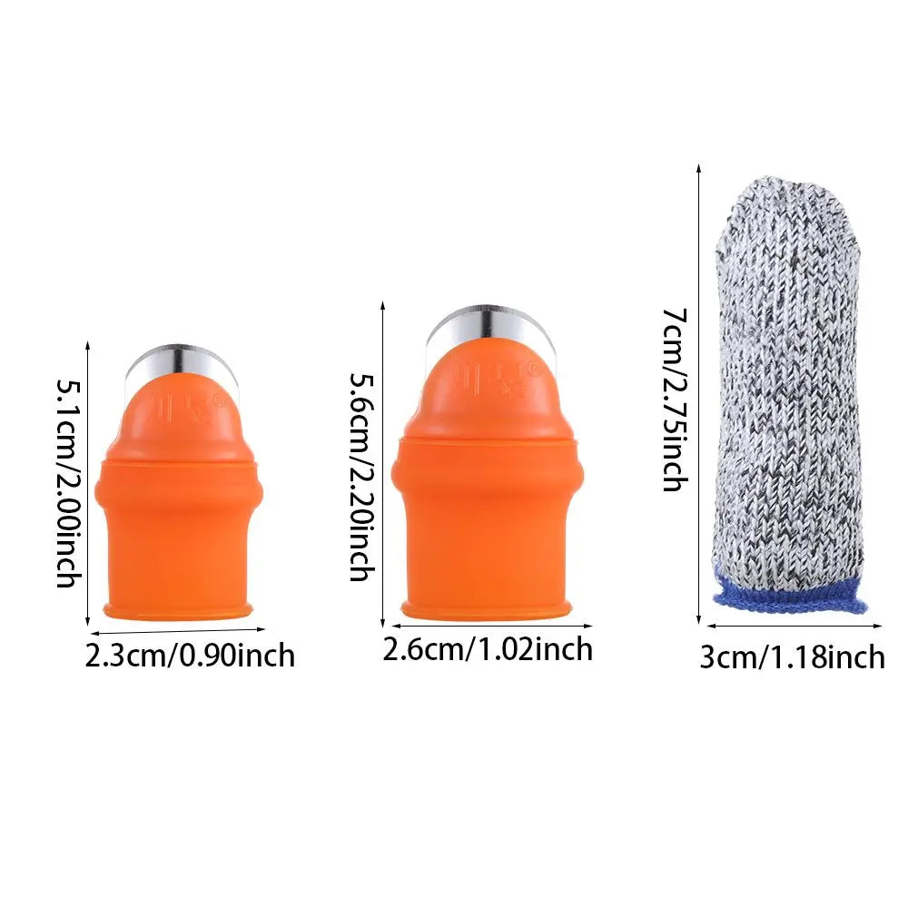 Thumb Cutter & Cut-Resistant Finger Sleeve Bean Picker Set