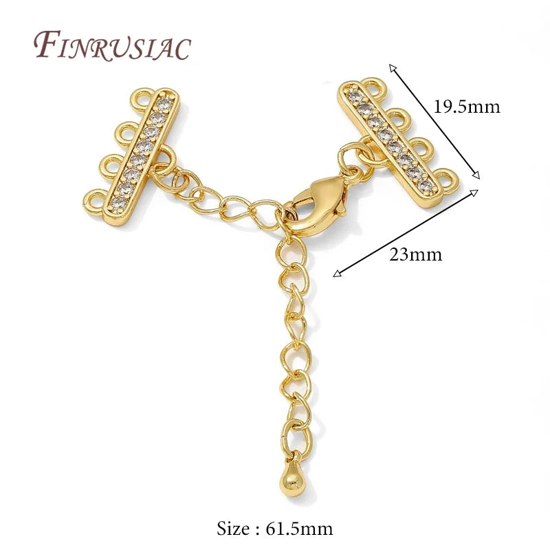 18K Gold Plated Brass Chain Extender – DIY Pearl Necklace Connector