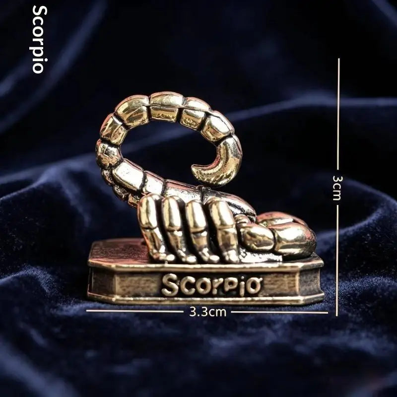 Vintage Metal Zodiac Figurine Sculpture | Home Decor & Gift