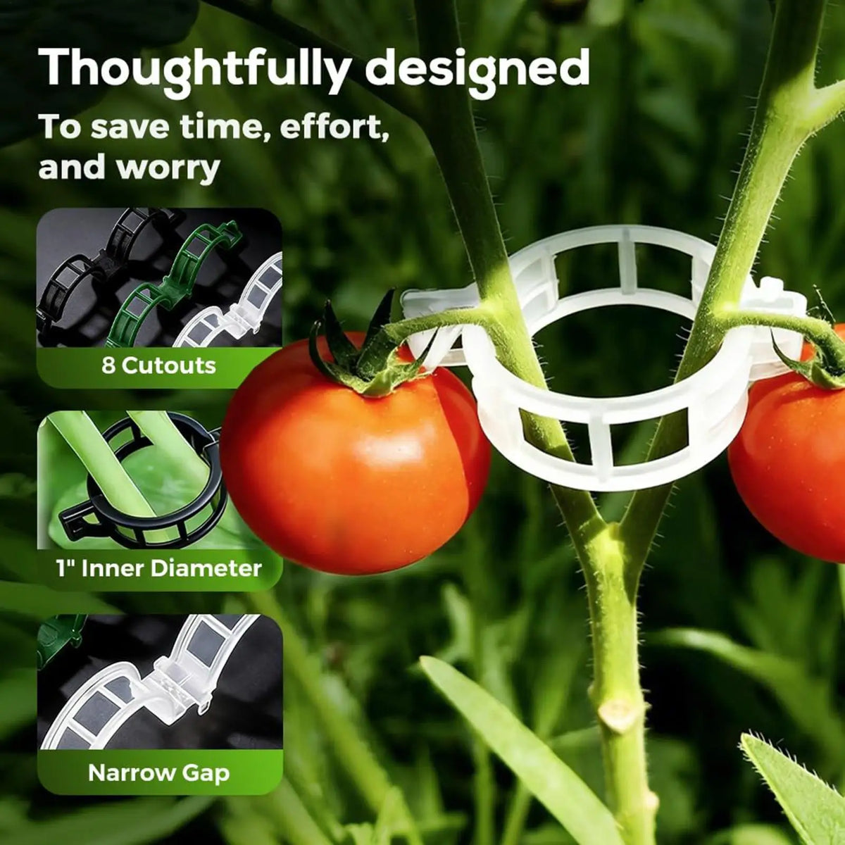 100pcs Tomato Plant Clips – Vine & Stem Support Clamps