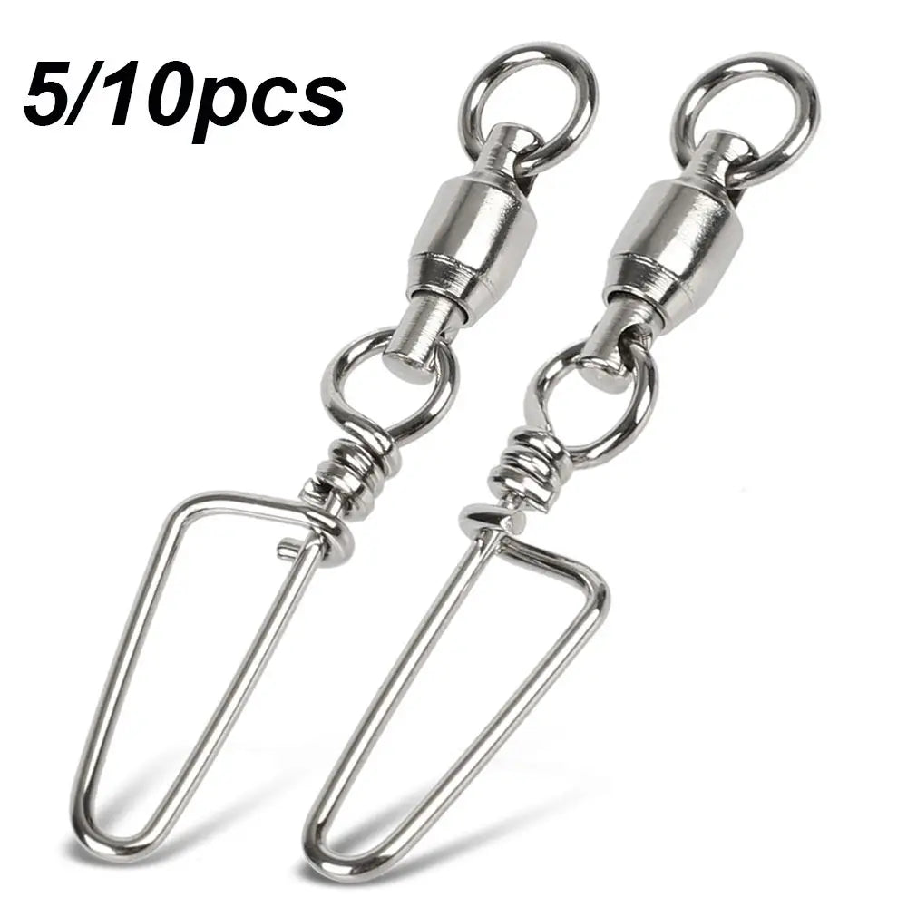 Stainless Steel Ball Bearing Swivel Fishing Snap Connector 0–8#