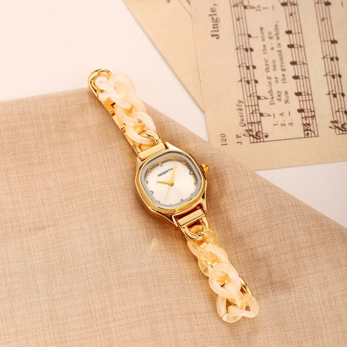 REBIRTH Women's Retro Quartz Watch | Light Luxury Fashion