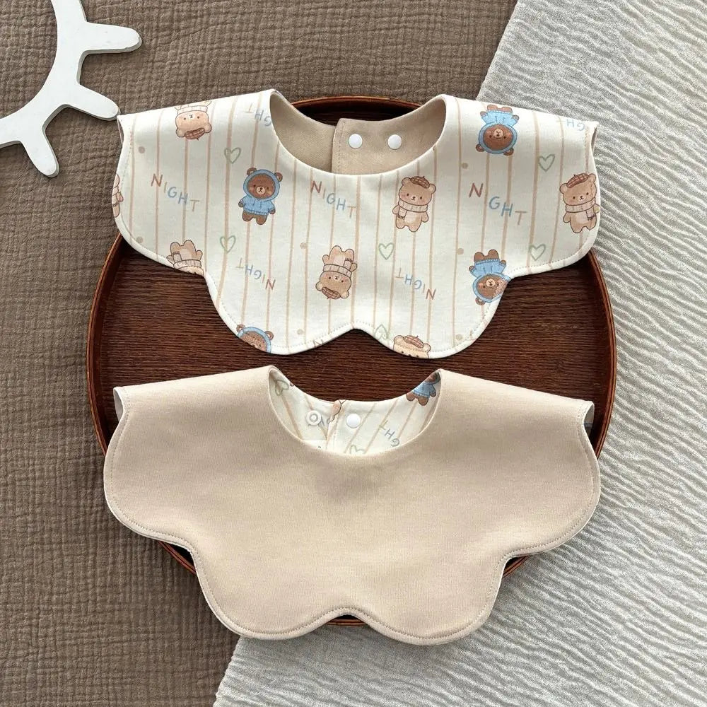 Reversible Baby Drool Bib – Soft Cotton Snap Closure Unisex