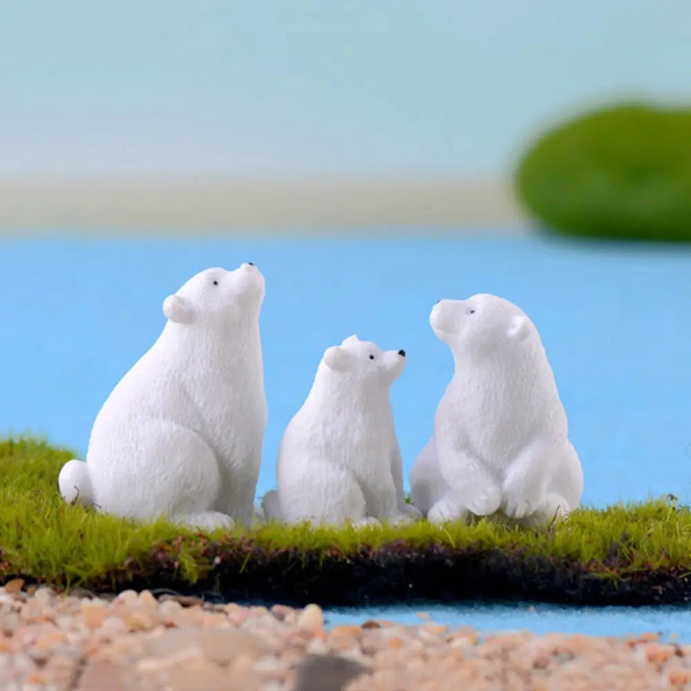 Polar Bear Resin Figurine – Micro Landscape & Fairy Garden Miniature