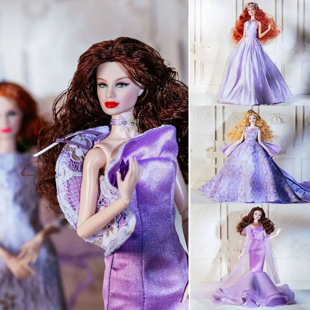 Purple Lace Doll Clothes Set | 1/6 Scale Fashion Doll Outfit