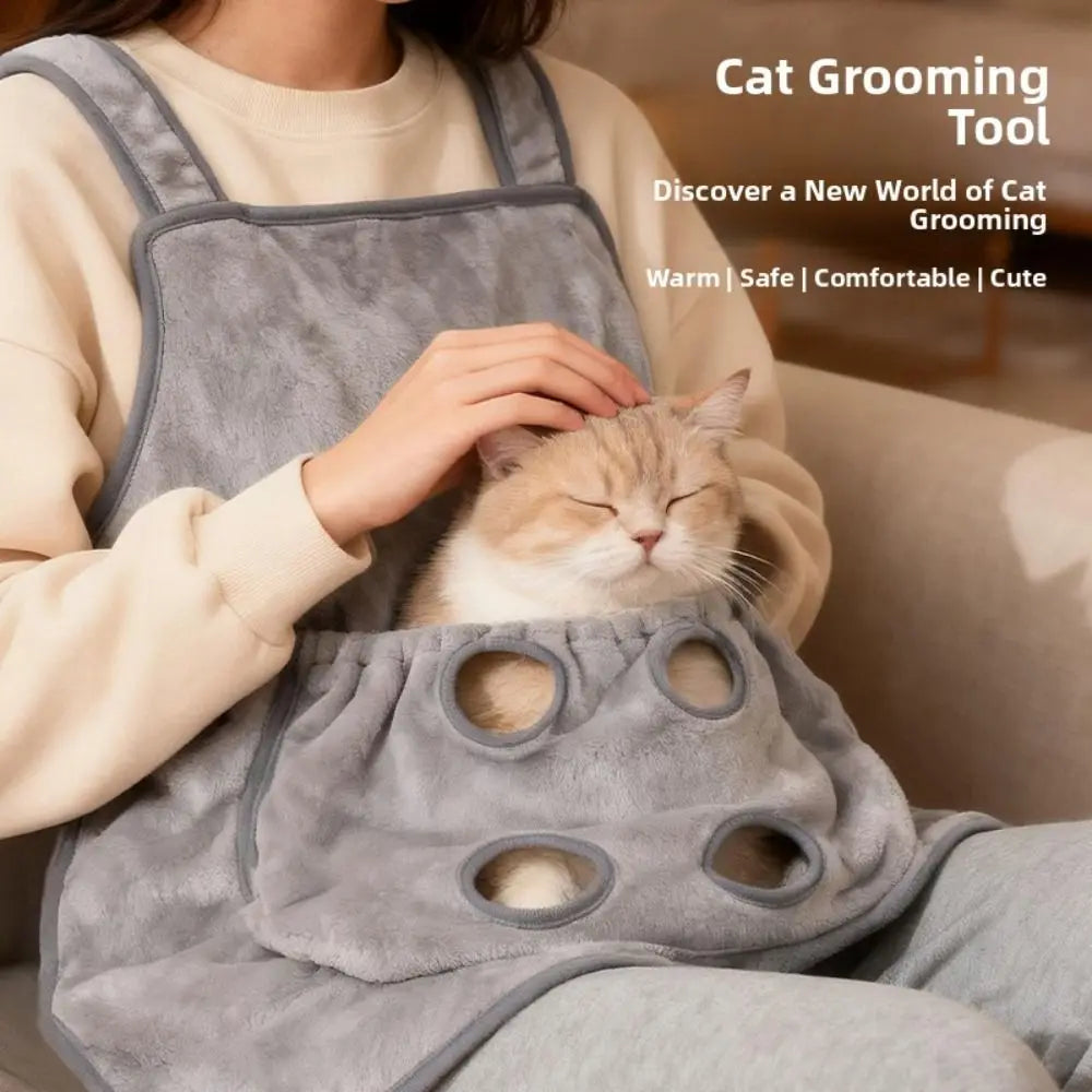 Ultra Soft Cat Carrier Apron – Plush Chest Pouch for Cats