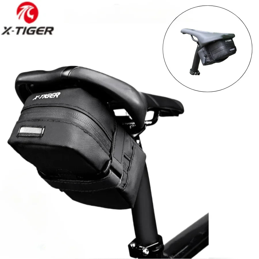 X-TIGER Waterproof Bike Saddle Bag | 0.7L Bicycle Tail Bag