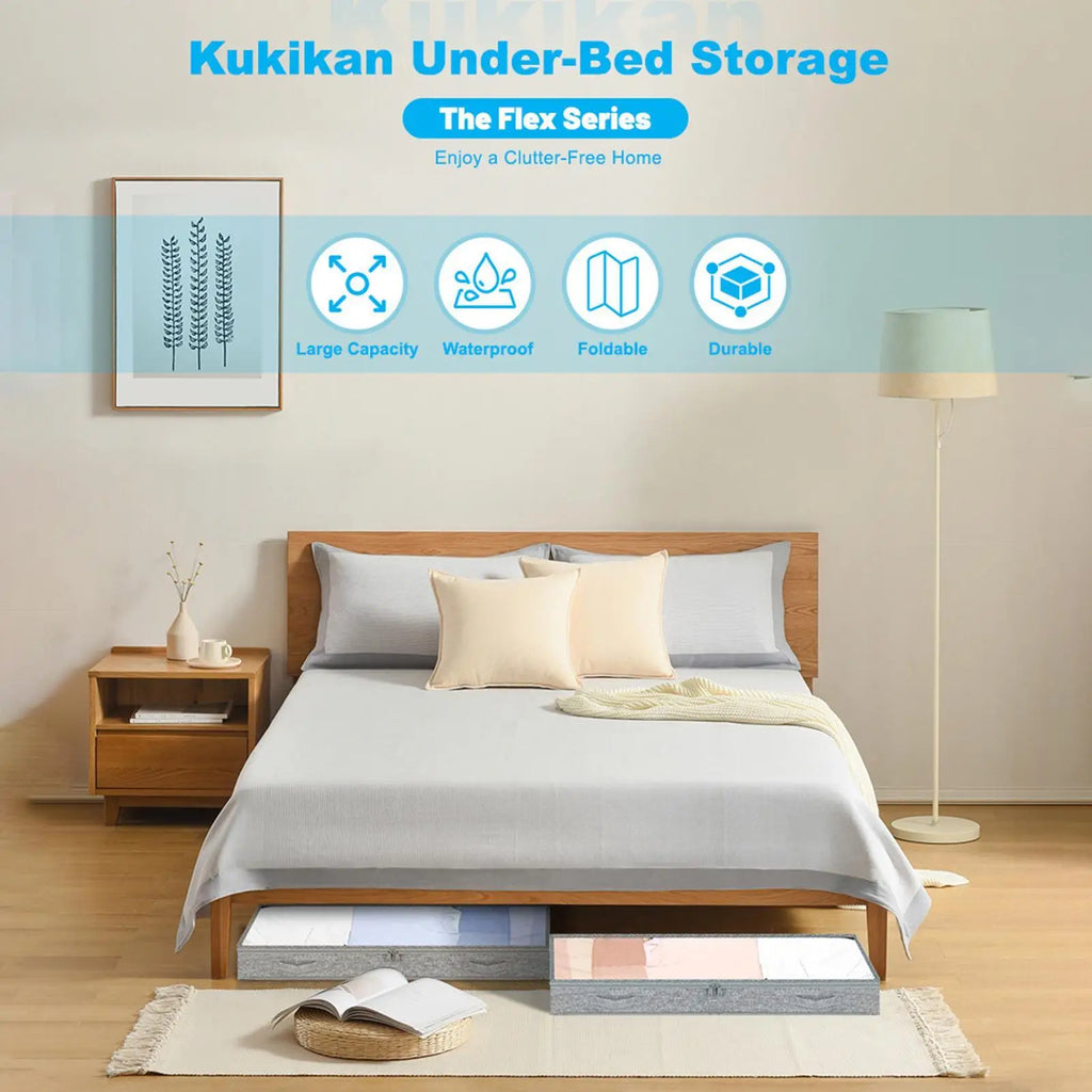 Large Foldable Under Bed Storage Bag with Transparent Cover