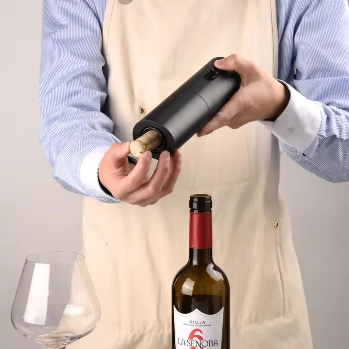 CLITON Electric Wine Opener Set – Auto Corkscrew & Decanter Kit