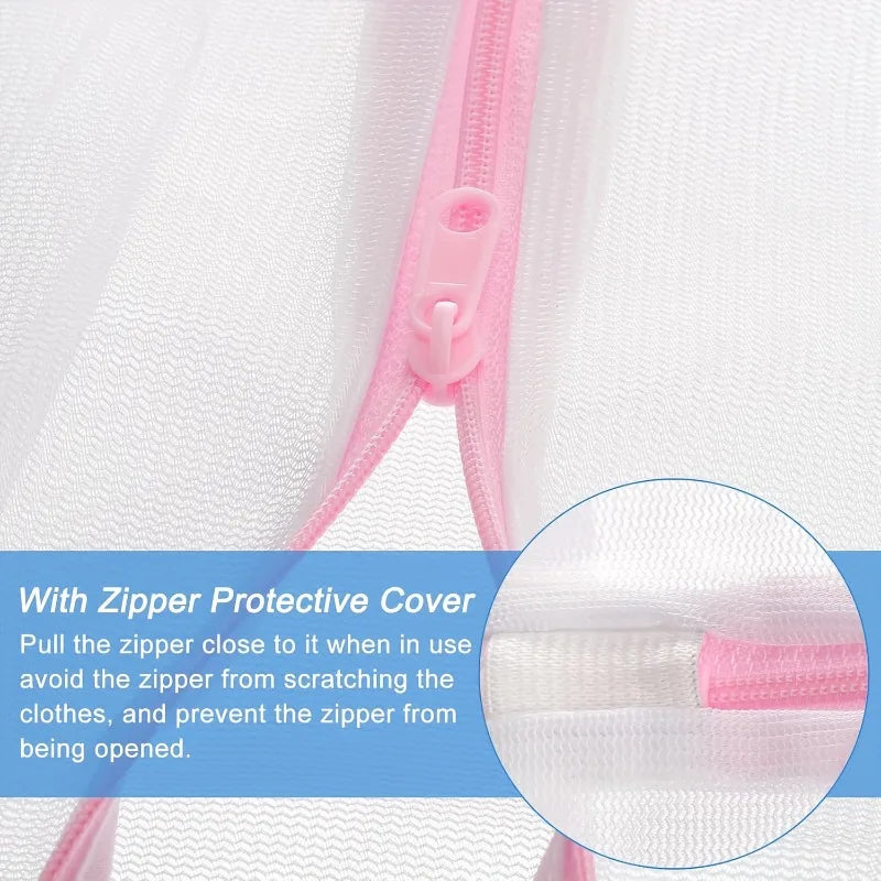 2-Pack Honeycomb Mesh Laundry Bags for Shoes, Bras & Delicates