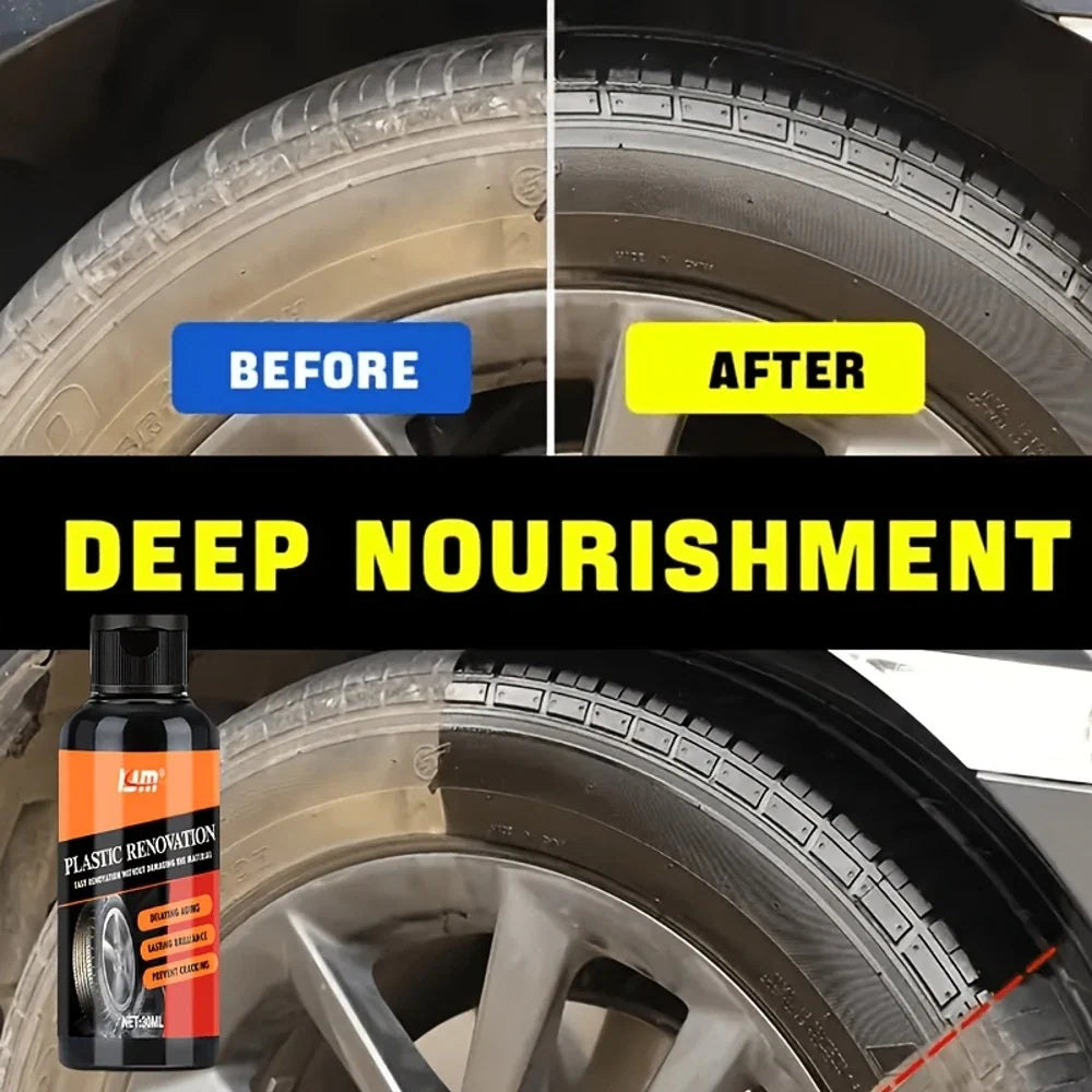 KJM Liquid Tire Shine Kit – Black Enhancer & Anti-Aging Formula