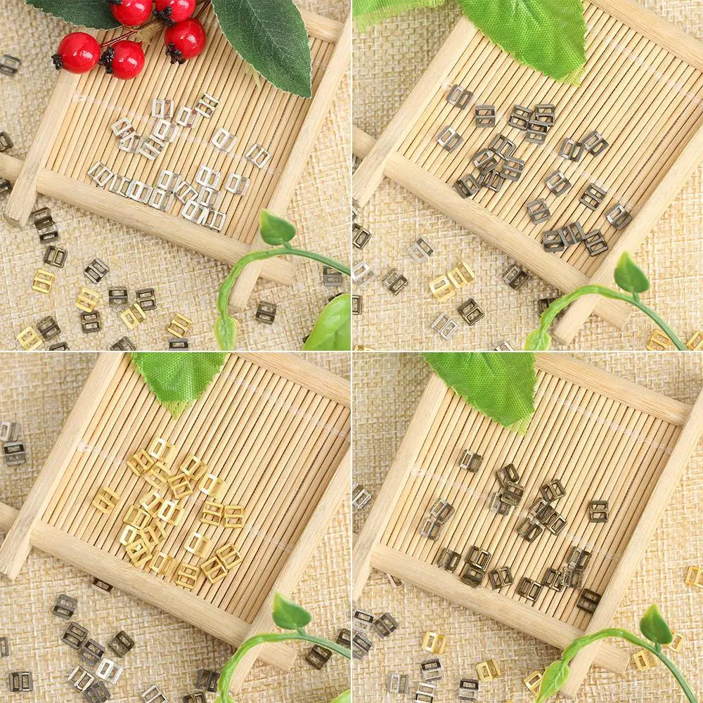 20pcs Mini 3mm Metal Tri-Glide Buckles – DIY Doll Bags & Belts