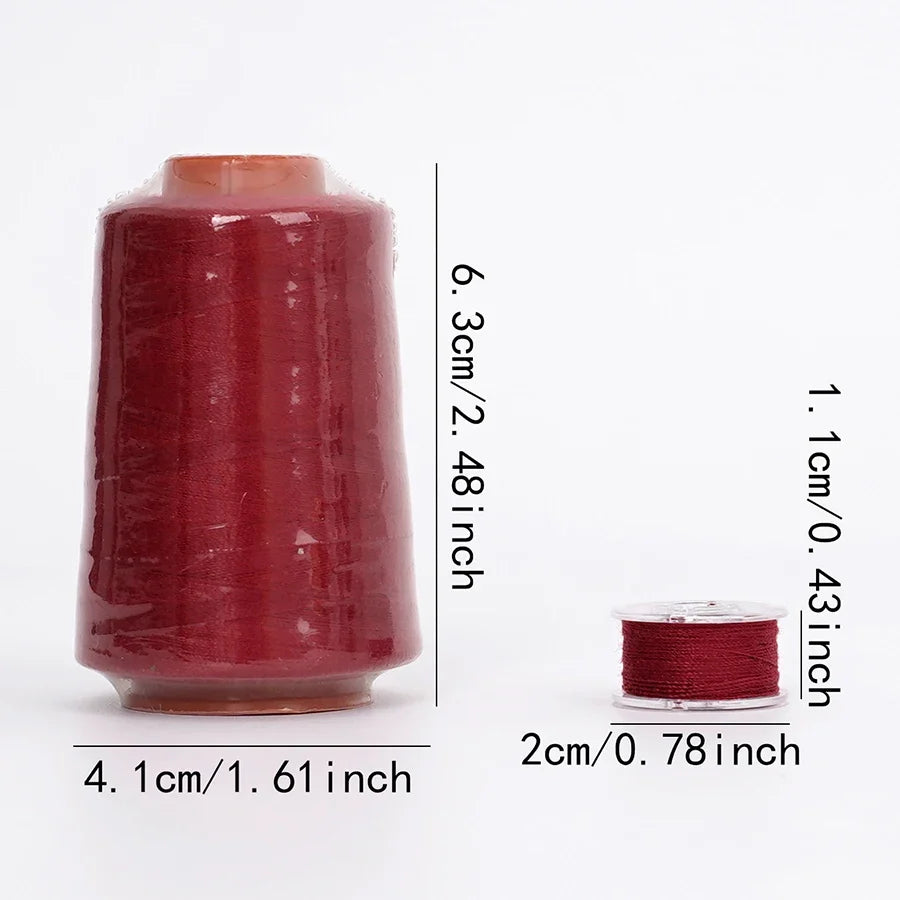 Polyester Sewing Thread Set – 10×800-Yard Cones + 10 Bobbins
