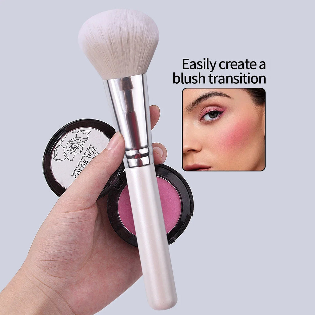 Pearl White Multi-Function Makeup Brush – Powder, Blush & Contour
