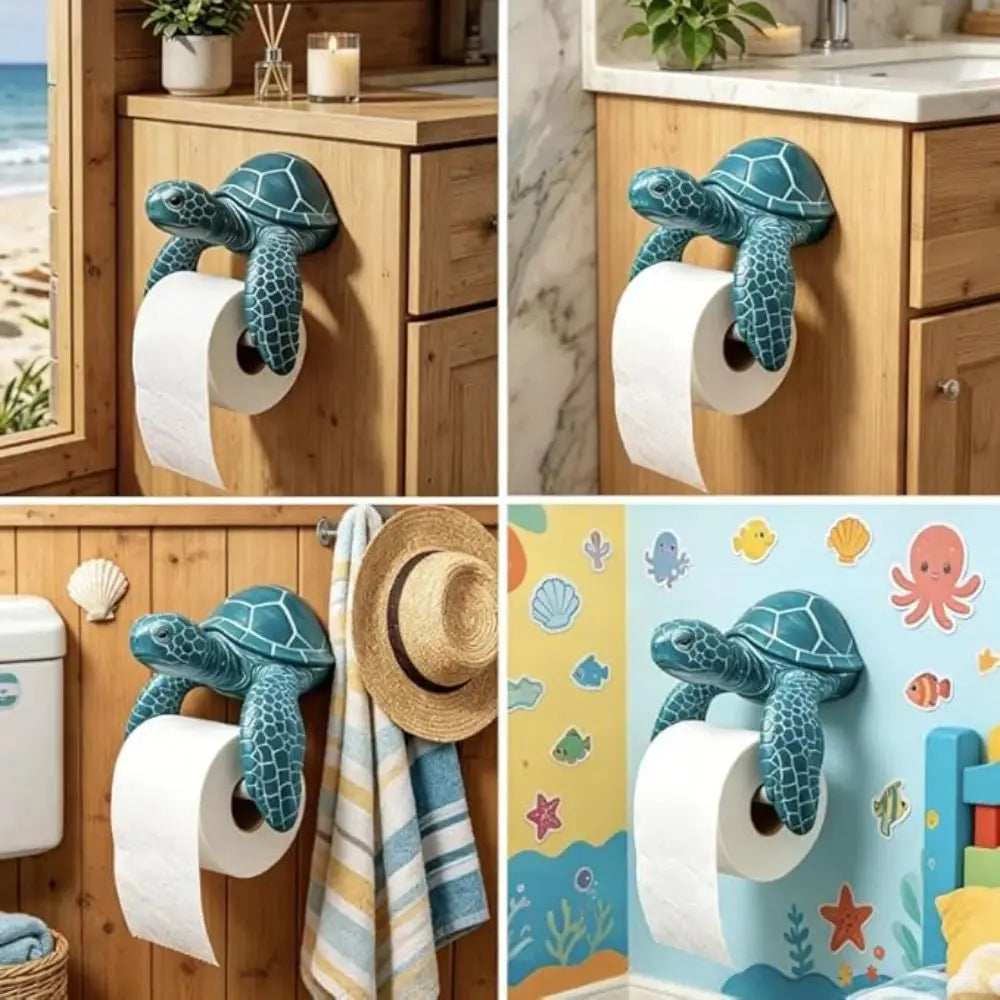 3D Printed Sea Turtle Toilet Paper Holder – Coastal Decor