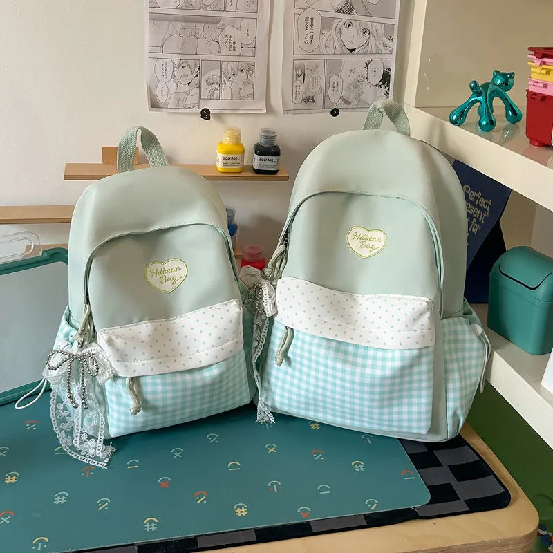 Waterproof Nylon Backpack for Women & Girls | Campus School Bag