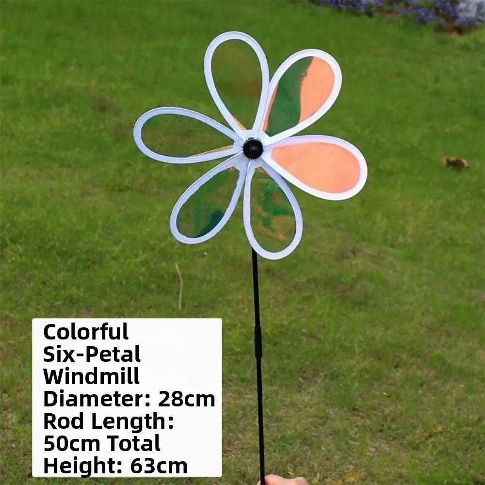 Sunflower Windmill Garden Spinner – Double Layer Laser Pinwheel