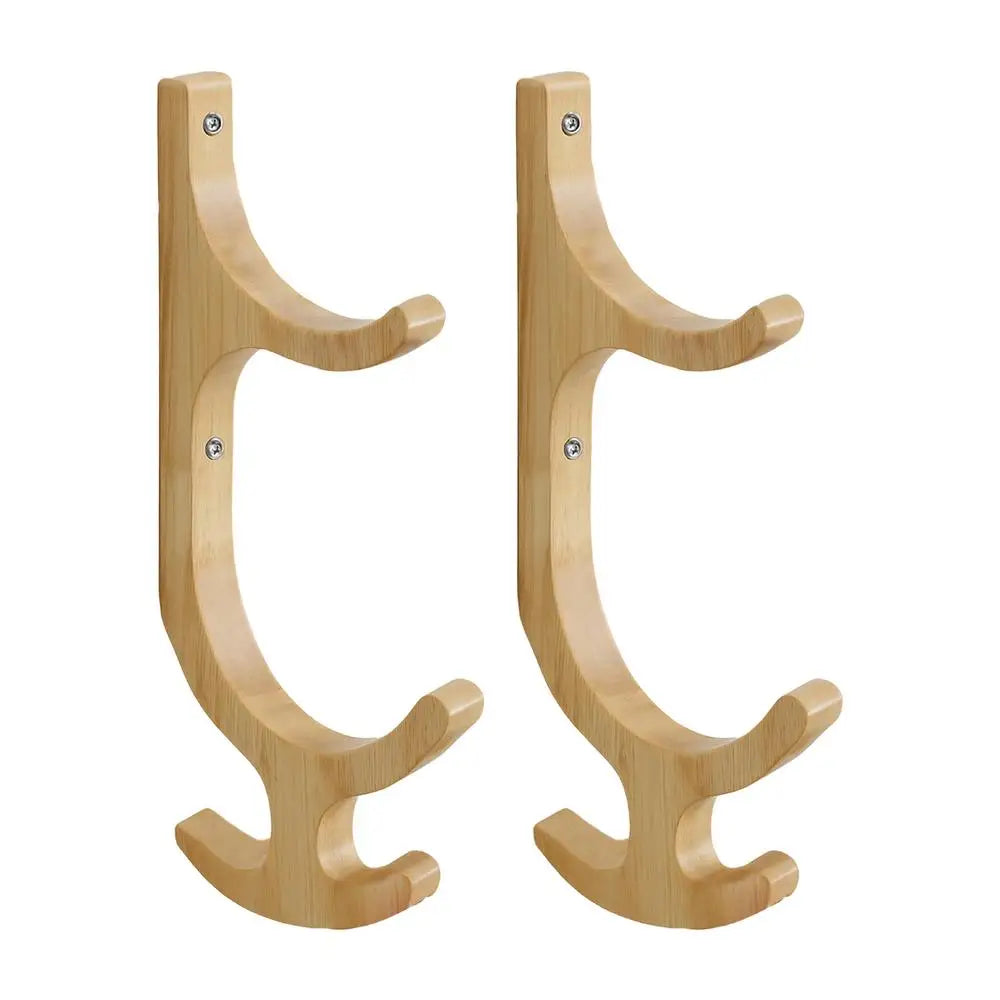 Wooden Wall Mount Yoga Mat Holder & Gym Organizer Rack