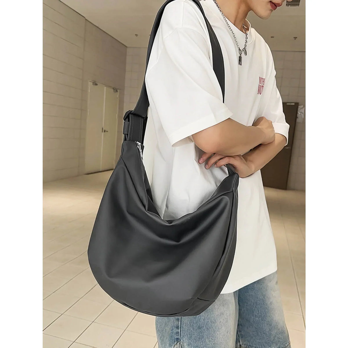 Nixie Japanese Crossbody Bag Men Large Capacity Oxford Bag