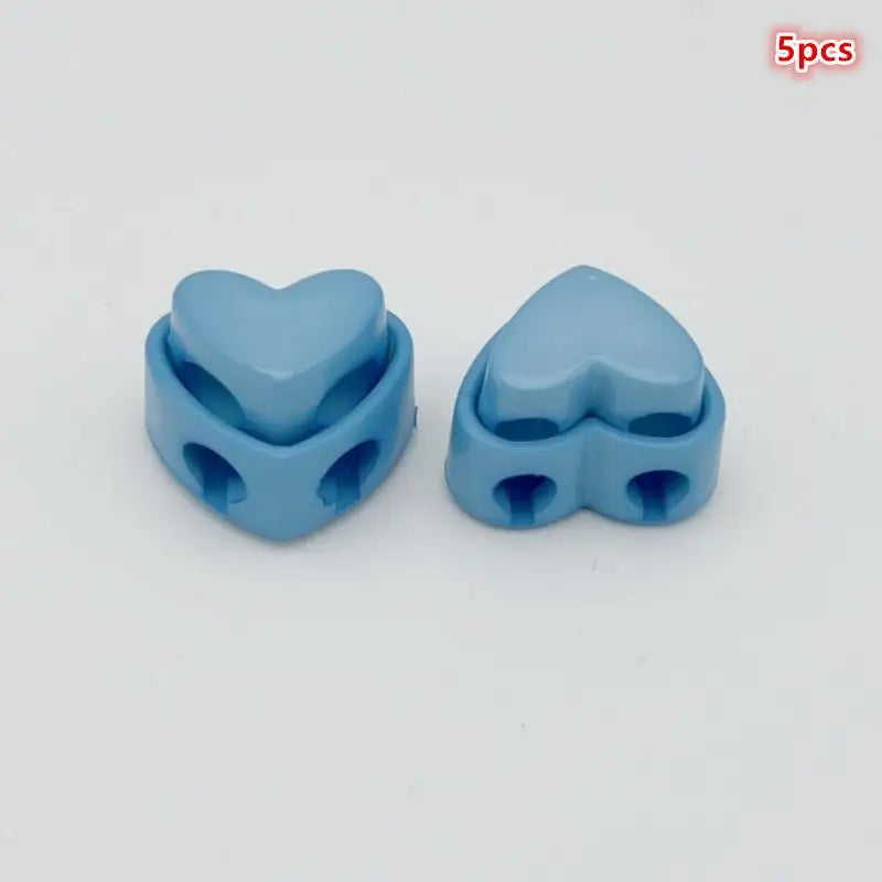 5pcs Heart-Shaped Cord Locks Spring Toggle Stoppers – 5 Pack