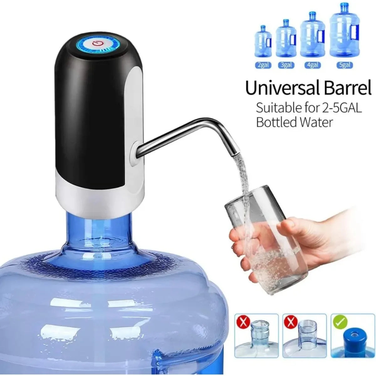 USB Electric Water Dispenser Pump for 5 Gallon Bottles