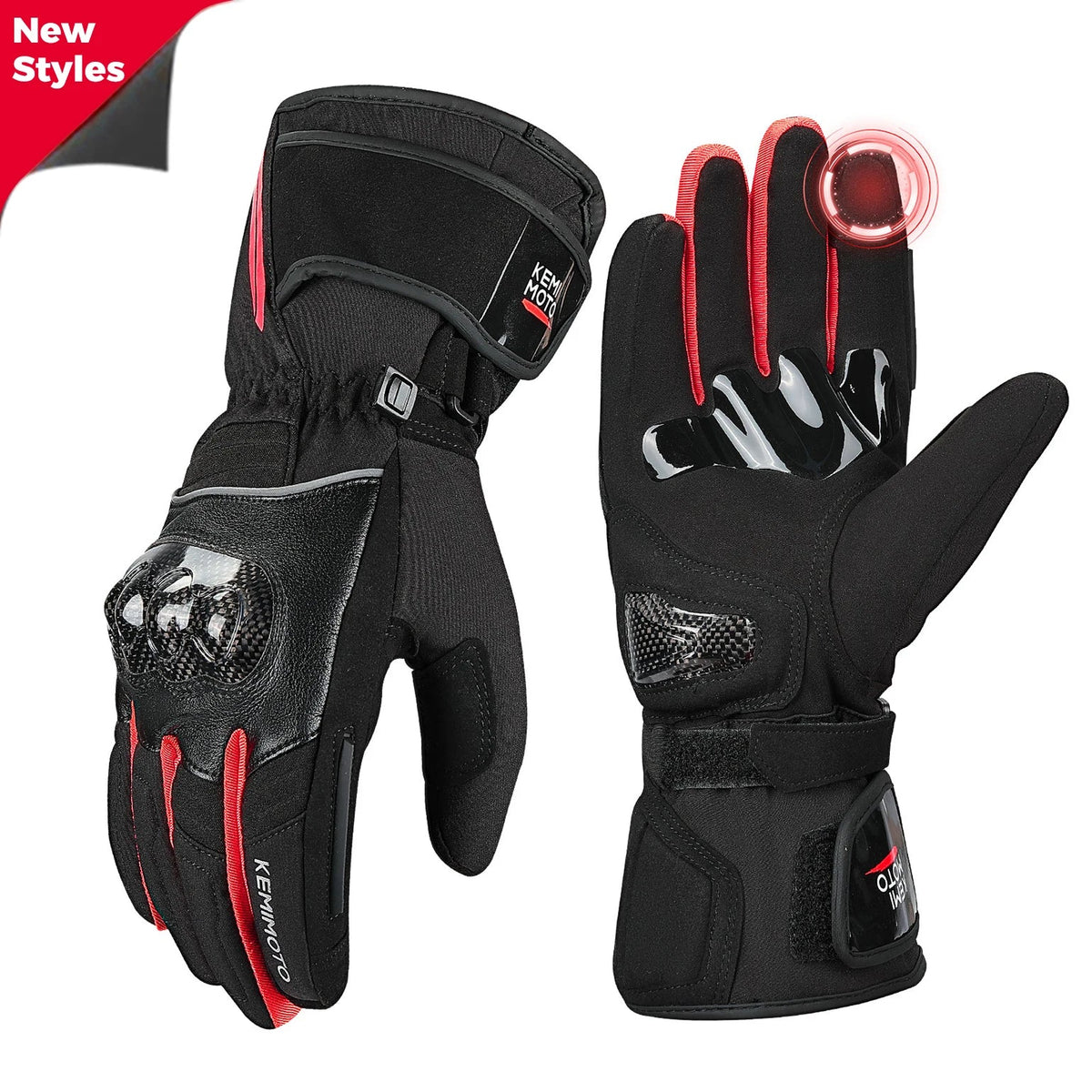 KEMIMOTO Winter Motorcycle Gloves – Waterproof Touchscreen