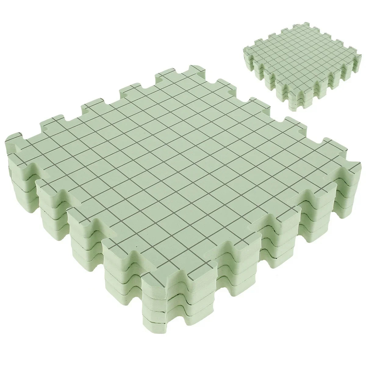 Foam Blocking Board Set – 4 EVA Grid Mats for Knitting & Crochet
