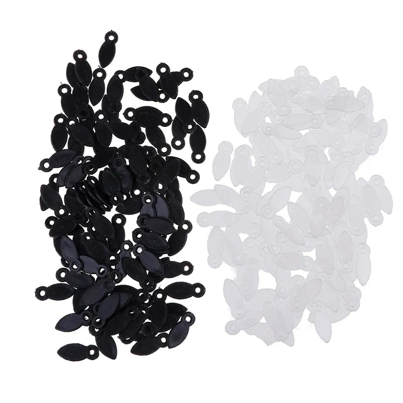 100Pcs Plastic Photo Frame Rotating Buckle Hooks – Black & White