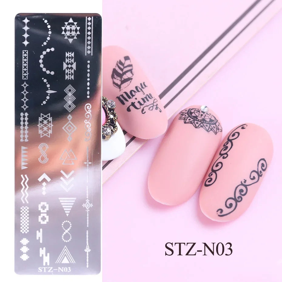 Nail Art Stamping Plates – Floral, Butterfly & Dandelion Designs