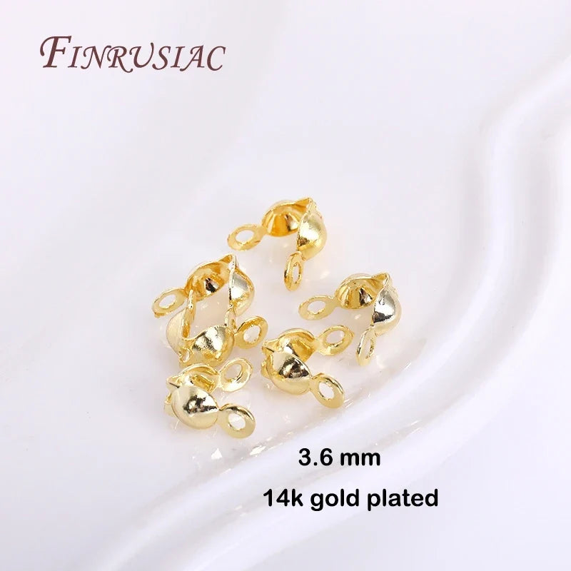 18K Gold Plated Crimp Bead Tip Knot Cover – Jewelry Findings