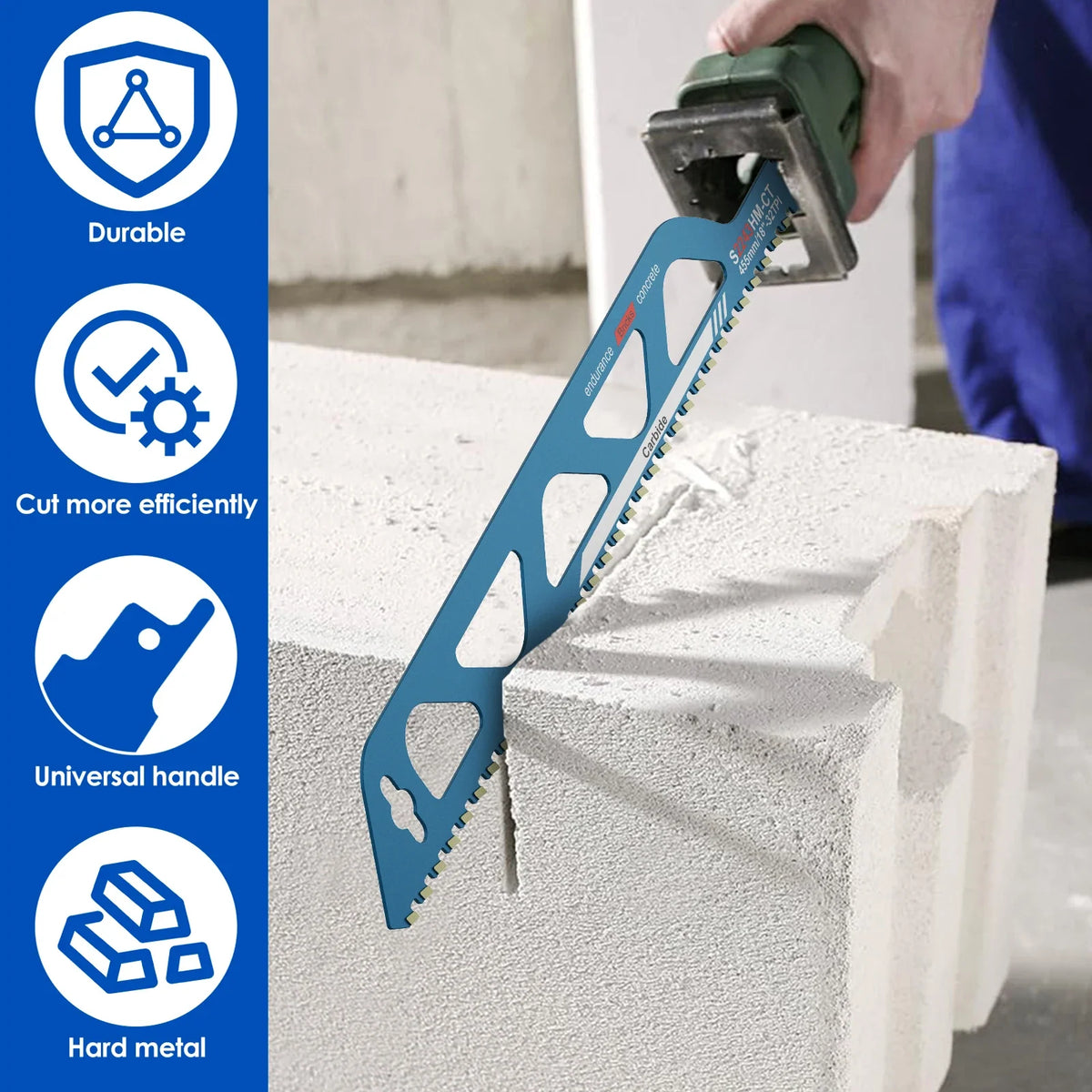 Reciprocating Saw Blades 10–20" Alloy Steel Masonry Cutting