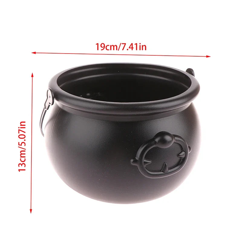 Large Wizard Cauldron Halloween Candy Holder & Party Prop