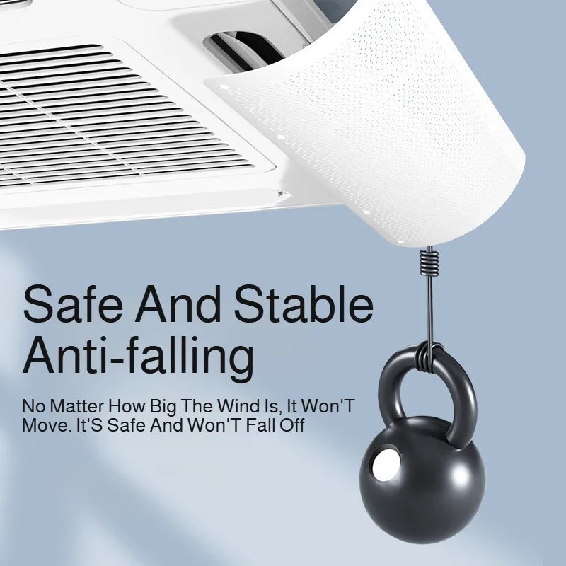 180° Adjustable Ceiling AC Vent Deflector – No-Drill Baffle
