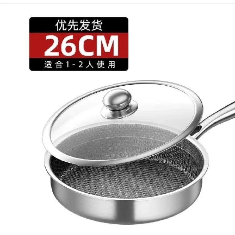 Nonstick Stainless Steel Frying Pan – Eggs, Pancakes & Steak