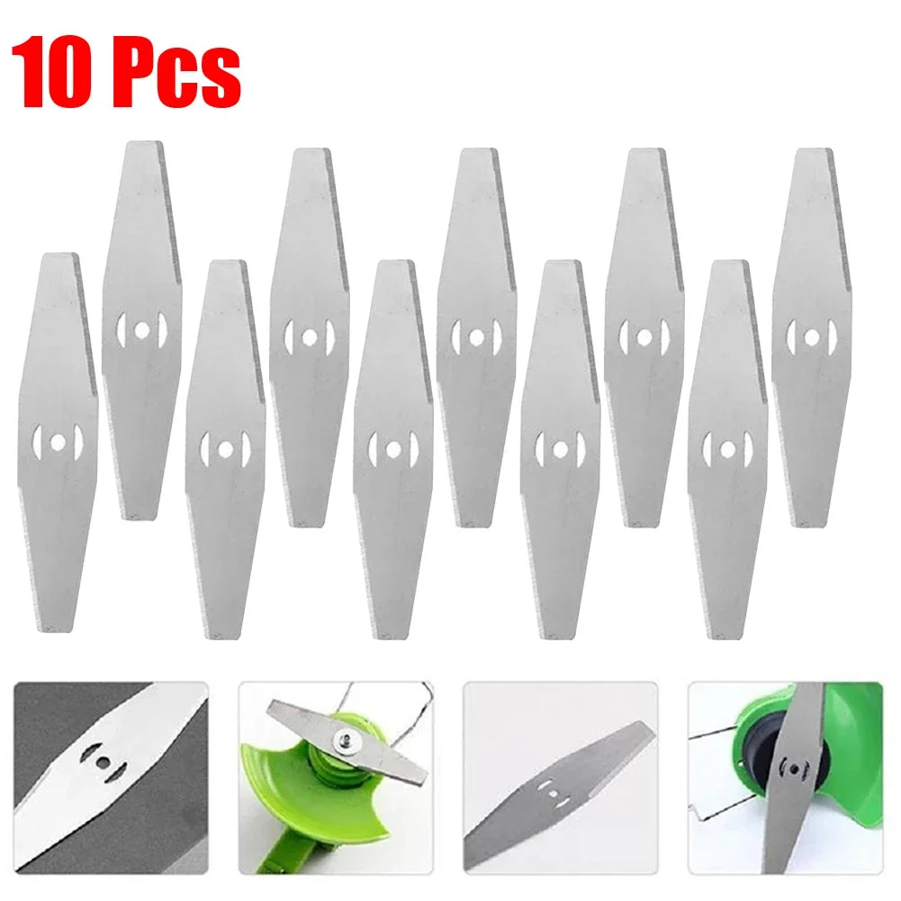 10-Pack Metal Grass Trimmer Blades | Brushcutter Lawn Mower Parts