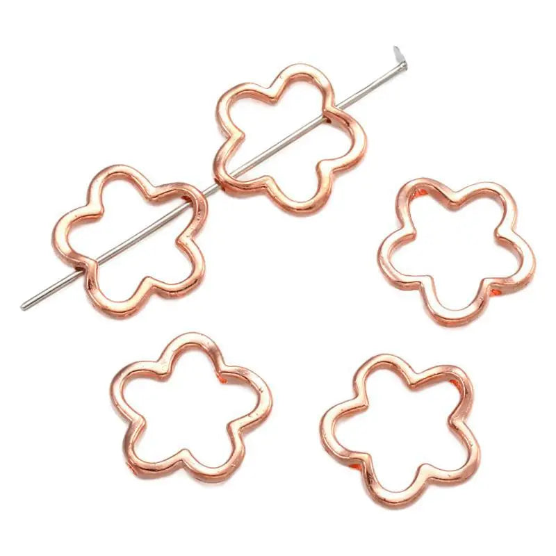 20pcs Antique Flower Spacer Beads Alloy Charms for Jewelry Making