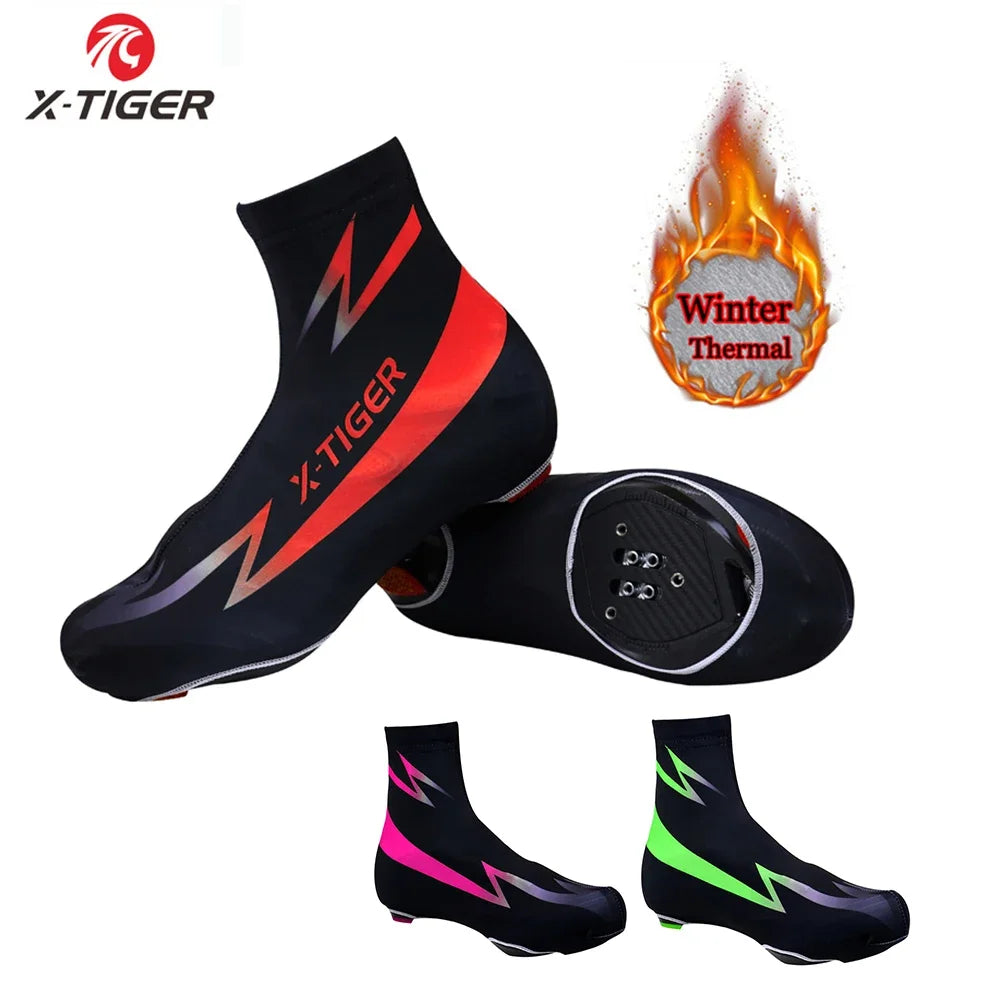 X-TIGER Winter Thermal Cycling Overshoes | Fleece Bike Shoe Cover