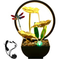 USB Tabletop Water Fountain with LED Ring Light – Zen Decor