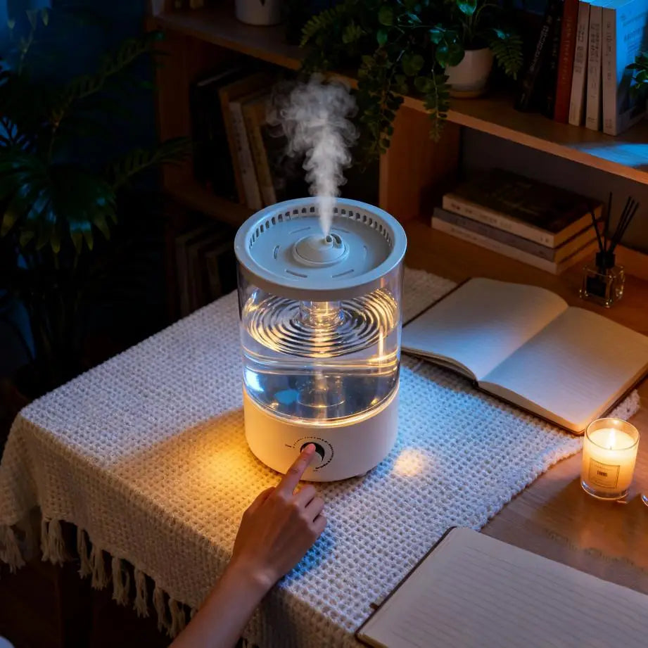 Portable Ultrasonic Humidifier | Humidistat & Aromatherapy