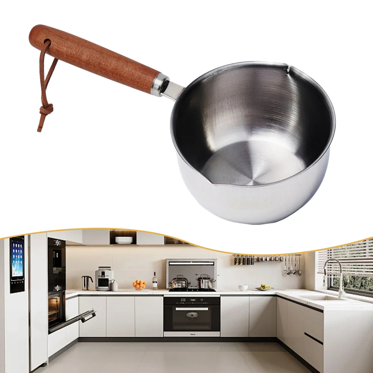 LEENKEA Stainless Steel Milk Pan & Butter Saucepan