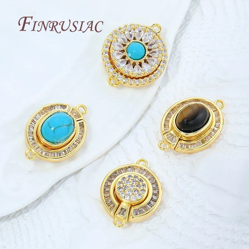 18K Gold Plated Magnetic Clasp | DIY Bracelet Connector