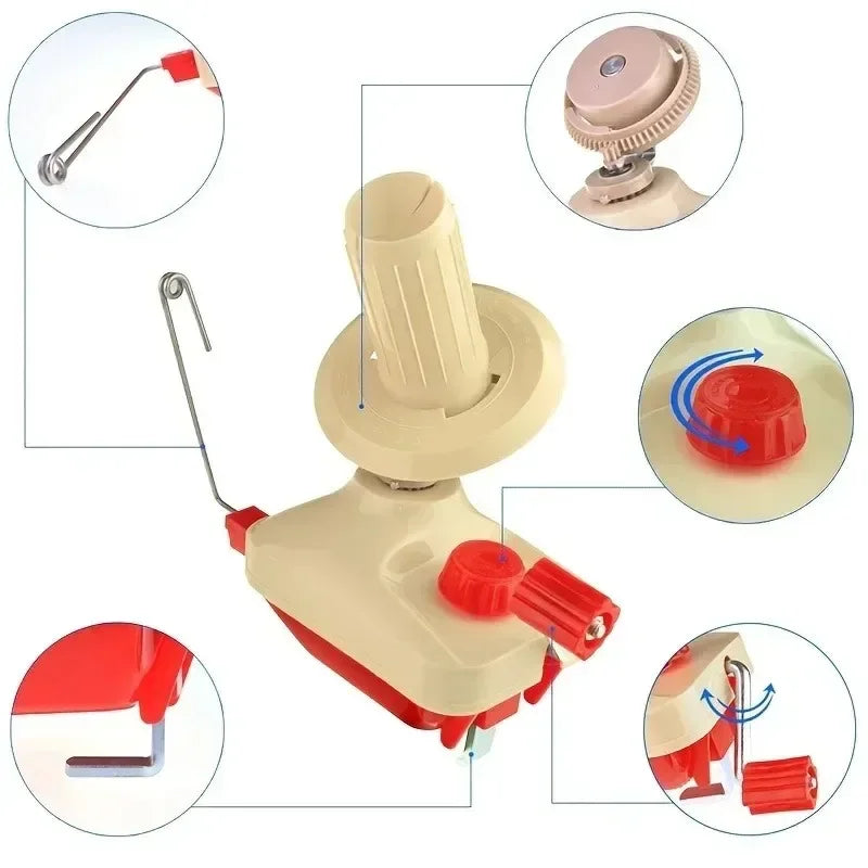 Manual Yarn Ball Winder – Wool Winding & Thread Spool Tool